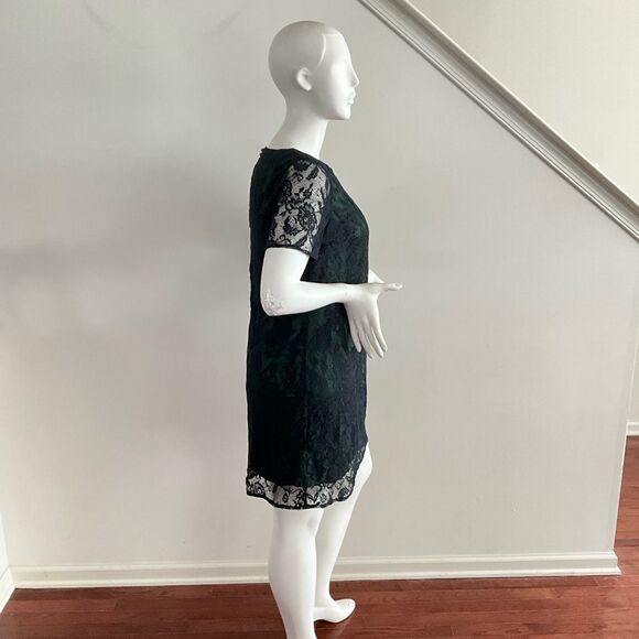 ModCloth Era Twilight Black Lace Overlay Dress L - Picture 8 of 9